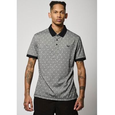 KAPORAL - Polo noir imprimé Homme BULL Noir - Publicité KAPORAL - Polo noir imprimé Homme BULL Noir - Publicité