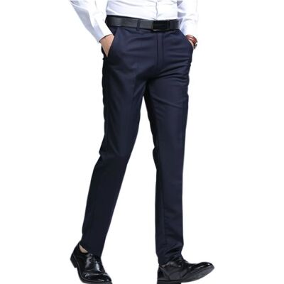 Pantalon Homme - FONDUPIN - Coupe Droite - Bleu Marine - Taille Ajustable Bleu - Publicité Pantalon Homme - FONDUPIN - Coupe Droite - Bleu Marine - Taille Ajustable Bleu - Publicité