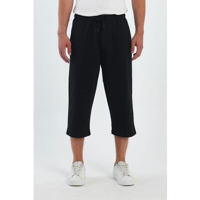 Pantacourt Homme 3/4 Coupe Droite – Pantalon Court en Coton Confort Taille Élastique – Noir – COMEOR Noir - Publicité Pantacourt Homme 3/4 Coupe Droite – Pantalon Court en Coton Confort Taille Élastique – Noir – COMEOR Noir - Publicité