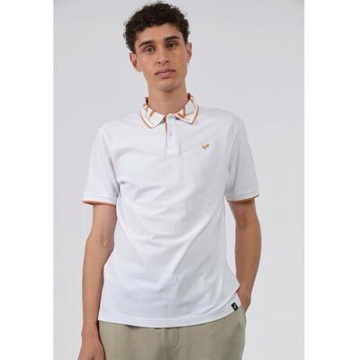 Polo homme blanc 100% coton - KAPORAL - NOAH - Manches courtes - Col polo Blanc - Publicité Polo homme blanc 100% coton - KAPORAL - NOAH - Manches courtes - Col polo Blanc - Publicité