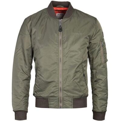Bomber Kaki Homme Schott Jet17 Vert - Publicité Bomber Kaki Homme Schott Jet17 Vert - Publicité