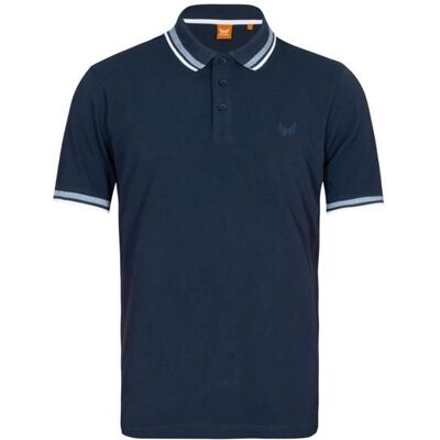 KAPORAL - Polo bleu Homme 100% coton JAROD Bleu - Publicité KAPORAL - Polo bleu Homme 100% coton JAROD Bleu - Publicité