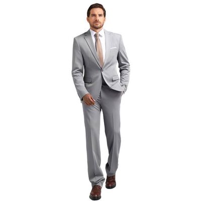 ALLTHEMEN Costume Homme 2 pièces Un Bouton Slim Fit Veste Formel Couleur Uni daffaire Gris clair Gris - Publicité ALLTHEMEN Costume Homme 2 pièces Un Bouton Slim Fit Veste Formel Couleur Uni daffaire Gris clair Gris - Publicité