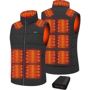 Gilet Chauffant pour Homme avec 15 Zones de Chauffage Veste Chauffante Femme avec Batterie de 20000 mAh Gilet Chauffant Noir - Publicité Gilet Chauffant pour Homme avec 15 Zones de Chauffage Veste Chauffante Femme avec Batterie de 20000 mAh Gilet Chauffant Noir - Publicité