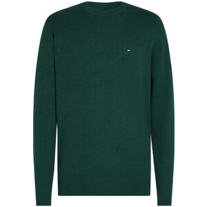 Pull iconique col rond coton cachemire - Tommy Hilfiger. Vert - Publicité Pull iconique col rond coton cachemire - Tommy Hilfiger. Vert - Publicité