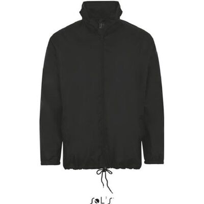 SOL'S Coupe-Vent Homme - SOLS - Shift Noir - 100% Polyester - Capuche intérieure - 2 Poches Zippées Noir - Publicité SOL'S Coupe-Vent Homme - SOLS - Shift Noir - 100% Polyester - Capuche intérieure - 2 Poches Zippées Noir - Publicité