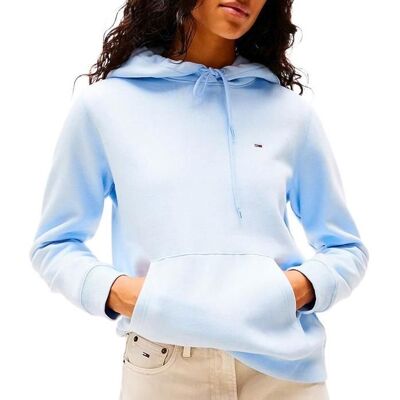 Sweat à Capuche Bleu Femme Tommy Hilfiger Flag1 Bleu - Publicité Sweat à Capuche Bleu Femme Tommy Hilfiger Flag1 Bleu - Publicité