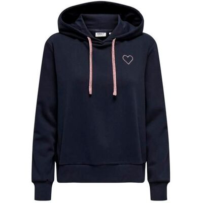 Sweatshirt à capuche femme Only Noli - night sky Bleu - Publicité Sweatshirt à capuche femme Only Noli - night sky Bleu - Publicité