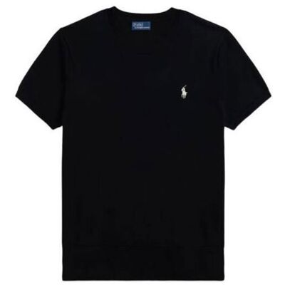 Ralph lauren femme COTTON JERSEY CREWNECK T-SHIRT basique black M Noir - Publicité Ralph lauren femme COTTON JERSEY CREWNECK T-SHIRT basique black M Noir - Publicité