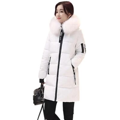 LEOCLOTHO Doudoune Femme Casual a Capuche Manches Longues Manteaux Chic Couleur Unie Slim Mi-Longue Chaude Hiver Veste avec Poches - Blanc Blanc - Publicité LEOCLOTHO Doudoune Femme Casual a Capuche Manches Longues Manteaux Chic Couleur Unie Slim Mi-Longue Chaude Hiver Veste avec Poches - Blanc Blanc - Publicité