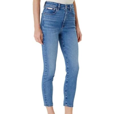 Jean Skinny Bleu Femme Calvin Klein Jeans High Risee Bleu - Publicité Jean Skinny Bleu Femme Calvin Klein Jeans High Risee Bleu - Publicité