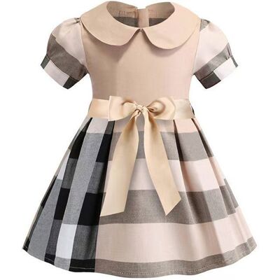 INSFITY Robe Carreau Plaid Manches courtes Fille Bebe 100% Coton Confortable - Kaki - Publicité INSFITY Robe Carreau Plaid Manches courtes Fille Bebe 100% Coton Confortable - Kaki - Publicité