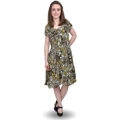 Robe femme sans manche - B.YOUNG - Vert - 100% polyester - Col rond - Effet froissé Vert - Publicité Robe femme sans manche - B.YOUNG - Vert - 100% polyester - Col rond - Effet froissé Vert - Publicité