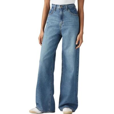 Levi's Jean Bleu Femme Levis Cinch Baggy Indigo Bleu - Publicité Levi's Jean Bleu Femme Levis Cinch Baggy Indigo Bleu - Publicité