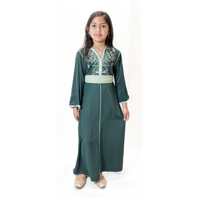 Caftan takchita enfant fille robe oriental aid vert Vert - Publicité Caftan takchita enfant fille robe oriental aid vert Vert - Publicité
