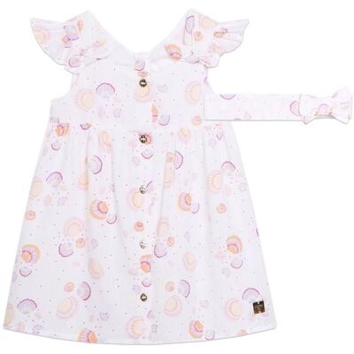 Robe + Bandeau Blanc Bébé Fille Carrément Beau Y30094 Blanc - Publicité Robe + Bandeau Blanc Bébé Fille Carrément Beau Y30094 Blanc - Publicité