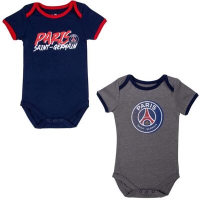 Body bébé garçon - PARIS SAINT GERMAIN - 2 x body - Coton - Bleu - Officiel Bleu - Publicité Body bébé garçon - PARIS SAINT GERMAIN - 2 x body - Coton - Bleu - Officiel Bleu - Publicité