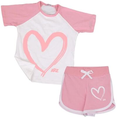 Ensemble Shorts Bébé Rose Filles Raglan - A2Z - Été Rose - Publicité Ensemble Shorts Bébé Rose Filles Raglan - A2Z - Été Rose - Publicité