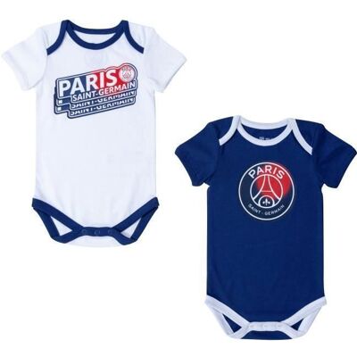 Body bébé garçon - PARIS SAINT GERMAIN - 2 pièces - Coton - Manches courtes - Bleu Bleu - Publicité Body bébé garçon - PARIS SAINT GERMAIN - 2 pièces - Coton - Manches courtes - Bleu Bleu - Publicité