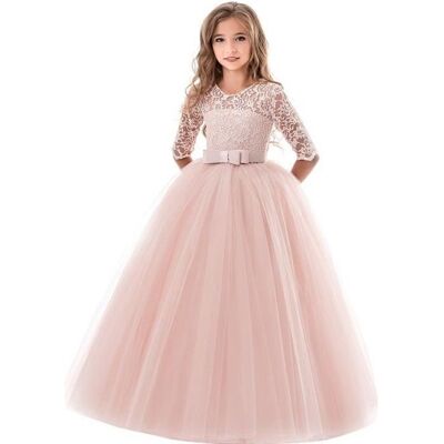 FONDUPIN Princesse Robe FillesBrodées Robe Ceremonie Fille de SoireeRobe Mariage Fille de Communion Costume de Spectacle-Rose - Publicité FONDUPIN Princesse Robe FillesBrodées Robe Ceremonie Fille de SoireeRobe Mariage Fille de Communion Costume de Spectacle-Rose - Publicité