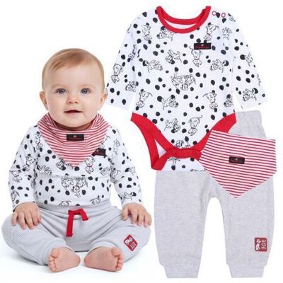 Disney 101 Dalmatiens ensemble doux pour bébé garçon ensemble de vêtements en coton 68 cm Blanc - Publicité Disney 101 Dalmatiens ensemble doux pour bébé garçon ensemble de vêtements en coton 68 cm Blanc - Publicité