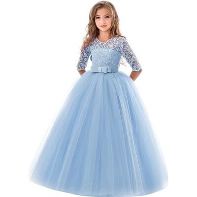 FONDUPIN Princesse Robe FillesBrodées Robe Ceremonie Fille de SoireeRobe Mariage Fille de Communion Costume de Spectacle-Bleu - Publicité FONDUPIN Princesse Robe FillesBrodées Robe Ceremonie Fille de SoireeRobe Mariage Fille de Communion Costume de Spectacle-Bleu - Publicité