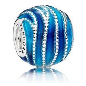 Charm - PANDORA - Volutes Bleues - Argent - Bleu - Publicité Charm - PANDORA - Volutes Bleues - Argent - Bleu - Publicité