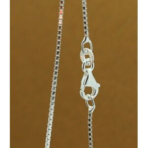 ASCALIDO Petite chaine de cou en argent 925 massif maille vénitienne box carrée 1mm 50cm homme femme idéale pendentif - Publicité ASCALIDO Petite chaine de cou en argent 925 massif maille vénitienne box carrée 1mm 50cm homme femme idéale pendentif - Publicité