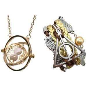 STRASS & PAILLETTES HARRY POTTER - Collier retourneur de temps et bracelet RDLM - Publicité STRASS & PAILLETTES HARRY POTTER - Collier retourneur de temps et bracelet RDLM - Publicité