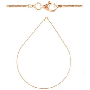 Naturosphère - Chaine maille serpent fermoir mousqueton en argent plaqué or rose - Longueur 50 cm - Publicité Naturosphère - Chaine maille serpent fermoir mousqueton en argent plaqué or rose - Longueur 50 cm - Publicité