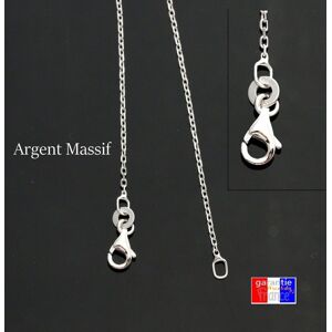 ASCALIDO fine chaine 50cm homme femme enfant en argent massif rhodié idéale pour pendentif - Publicité ASCALIDO fine chaine 50cm homme femme enfant en argent massif rhodié idéale pour pendentif - Publicité