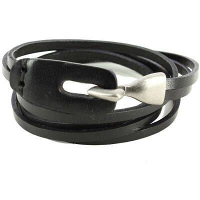 Clj Charles Le Jeune - Bracelet - Simbu - Noir - Cuir - Dandy - Classique - Publicité Clj Charles Le Jeune - Bracelet - Simbu - Noir - Cuir - Dandy - Classique - Publicité