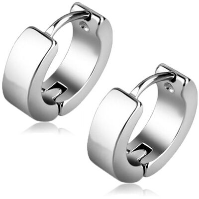 Boucles doreilles homme - ZENSE - Acier inoxydable argentées - Hauteur 120cm Largeur 040cm - ZE0018-A - Publicité Boucles doreilles homme - ZENSE - Acier inoxydable argentées - Hauteur 120cm Largeur 040cm - ZE0018-A - Publicité