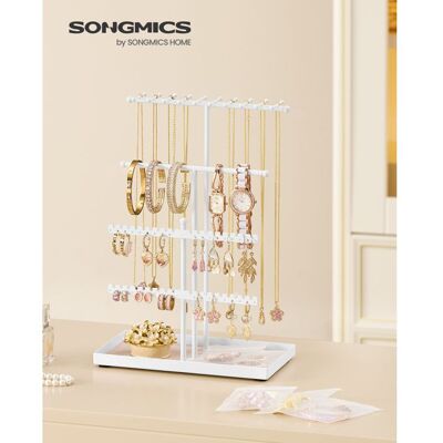 SONGMICS Presentoir A Bijoux Cadre en Métal Plateau en Velours pour Colliers Bracelets Boucles d’Oreilles Blanc Mat - Publicité SONGMICS Presentoir A Bijoux Cadre en Métal Plateau en Velours pour Colliers Bracelets Boucles d’Oreilles Blanc Mat - Publicité