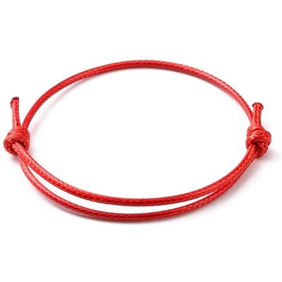 Zense - Bracelet fin rouge pour homme en corde cirée ajustable ZB0361 - Publicité Zense - Bracelet fin rouge pour homme en corde cirée ajustable ZB0361 - Publicité