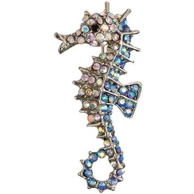 Clj Charles Le Jeune - Broche - Hippocampe - - Femme - Animaux - Belle qualité de finition - Epingle - élégant - Cadeau Bleu - Publicité Clj Charles Le Jeune - Broche - Hippocampe - - Femme - Animaux - Belle qualité de finition - Epingle - élégant - Cadeau Bleu - Publicité