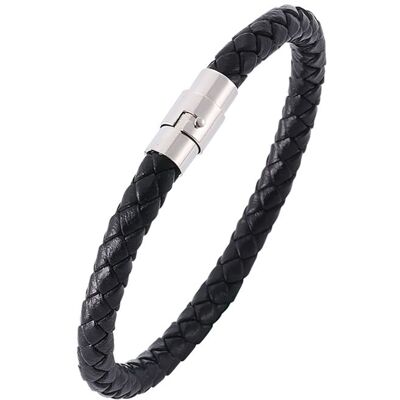 Zense - Bracelet noir en cuir tressé pour homme ZB0256 - Publicité Zense - Bracelet noir en cuir tressé pour homme ZB0256 - Publicité