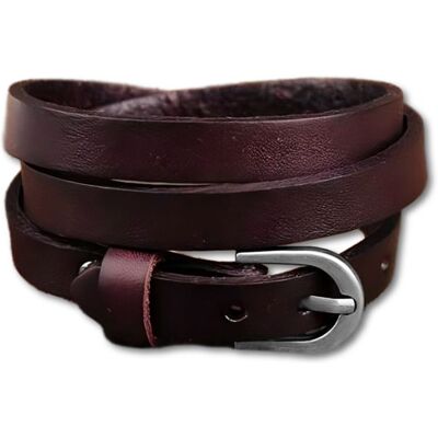 Zense - Bracelet homme en cuir véritable marron triple enroulement ZB0253 - Publicité Zense - Bracelet homme en cuir véritable marron triple enroulement ZB0253 - Publicité