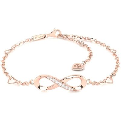SERASAR - Bracelet de cheville en argent sterling pour femme Infinity - Or rose - Bijoux fantaisie cadeau parfait pour maman - Publicité SERASAR - Bracelet de cheville en argent sterling pour femme Infinity - Or rose - Bijoux fantaisie cadeau parfait pour maman - Publicité