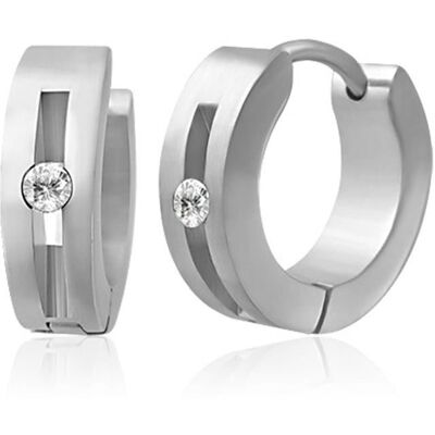 ZENSE - Boucles doreilles homme en acier avec diamant CZ ZE0003-EPC - Publicité ZENSE - Boucles doreilles homme en acier avec diamant CZ ZE0003-EPC - Publicité