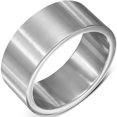 Zense - Bague homme large en acier inoxydable argenté mate ZR0103 - Publicité Zense - Bague homme large en acier inoxydable argenté mate ZR0103 - Publicité