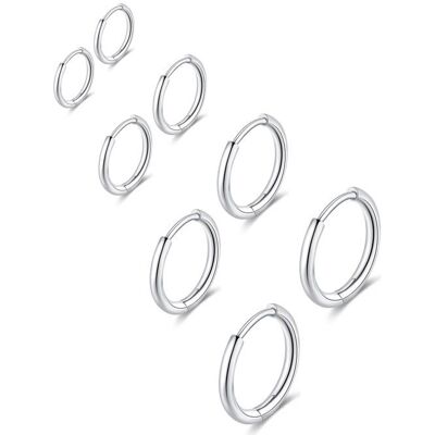 SONGHUI Boucles doreilles créoles « Huggie » en acier inoxydable 316L de qualité médicale — 6 mm 8 mm 10 mm 12 mm - Publicité SONGHUI Boucles doreilles créoles « Huggie » en acier inoxydable 316L de qualité médicale — 6 mm 8 mm 10 mm 12 mm - Publicité