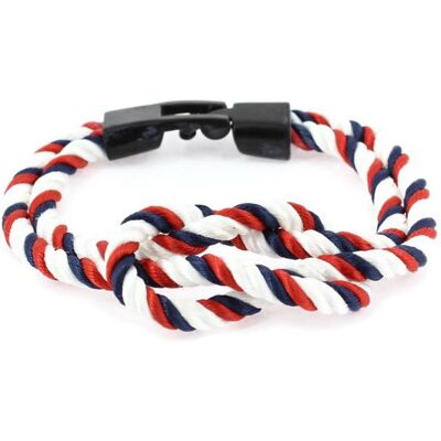 Clj Charles Le Jeune - Bracelet - Noeud marin corde - Marine rouge blanc pur - Synthétique - Contemporain - Nautique - Publicité Clj Charles Le Jeune - Bracelet - Noeud marin corde - Marine rouge blanc pur - Synthétique - Contemporain - Nautique - Publicité