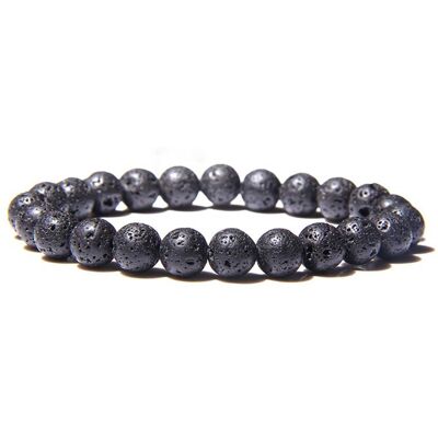 Zense - Bracelet ajustable homme perles noires en lave volcanique ZB0341 - Publicité Zense - Bracelet ajustable homme perles noires en lave volcanique ZB0341 - Publicité