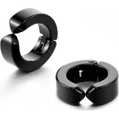 Zense - Boucles doreilles homme acier noir sans perçage des oreilles ZE0070 - Publicité Zense - Boucles doreilles homme acier noir sans perçage des oreilles ZE0070 - Publicité