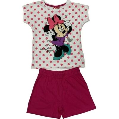 Ensemble Pyjama - 100% Coton - Tee-shirt Short - Minnie Disney - Rose Rose - Publicité Ensemble Pyjama - 100% Coton - Tee-shirt Short - Minnie Disney - Rose Rose - Publicité