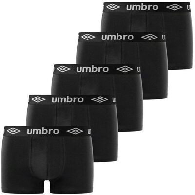 Umbro Boxer Homme Caleçon Homme - Noir (Lot de 5) Noir - Publicité Umbro Boxer Homme Caleçon Homme - Noir (Lot de 5) Noir - Publicité