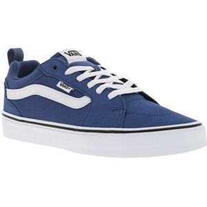 Vans Baskets basses en toile bleues avec empiècements en cuir et des lacets plats Bleu - Publicité Vans Baskets basses en toile bleues avec empiècements en cuir et des lacets plats Bleu - Publicité