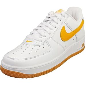 Baskets - Nike - AIR FORCE 1 LOW RETRO QS - Homme - Or Blanc - Cuir - Lacets - 45.5 EU Blanc - Publicité Baskets - Nike - AIR FORCE 1 LOW RETRO QS - Homme - Or Blanc - Cuir - Lacets - 45.5 EU Blanc - Publicité