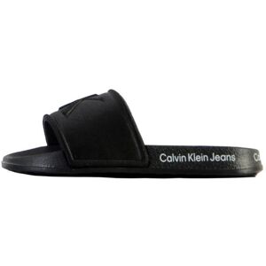 Sandales - Calvin Klein Jeans Pool Slide V3B0-80637 - Enfant - Noir - Logo Calvin Klein Noir - Publicité Sandales - Calvin Klein Jeans Pool Slide V3B0-80637 - Enfant - Noir - Logo Calvin Klein Noir - Publicité